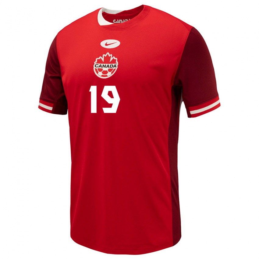 Férfi Kanada Alphonso Davies #19 Piros Hazai Jersey 24-26 Mez Póló Ing