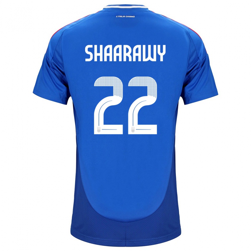 Férfi Olaszország Stephan El Shaarawy #22 Kék Hazai Jersey 24-26 Mez Póló Ing