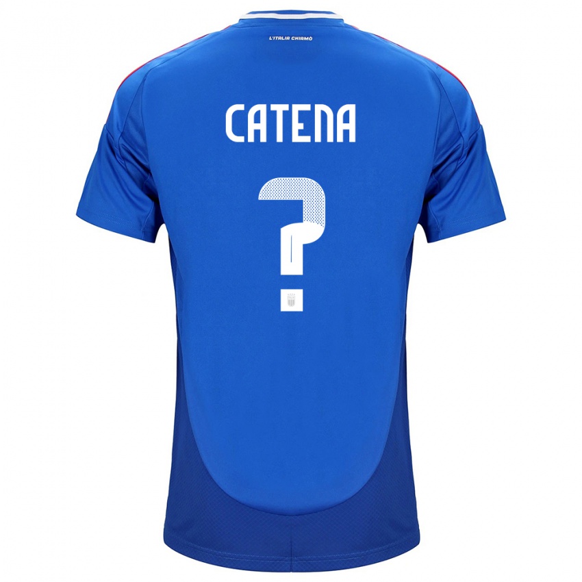 Férfi Olaszország Michela Catena #0 Kék Hazai Jersey 24-26 Mez Póló Ing