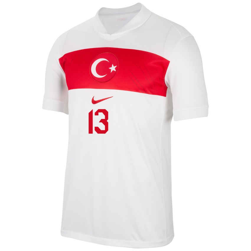 Férfi Törökország Birgül Sadıkoğlu #13 Fehér Hazai Jersey 24-26 Mez Póló Ing