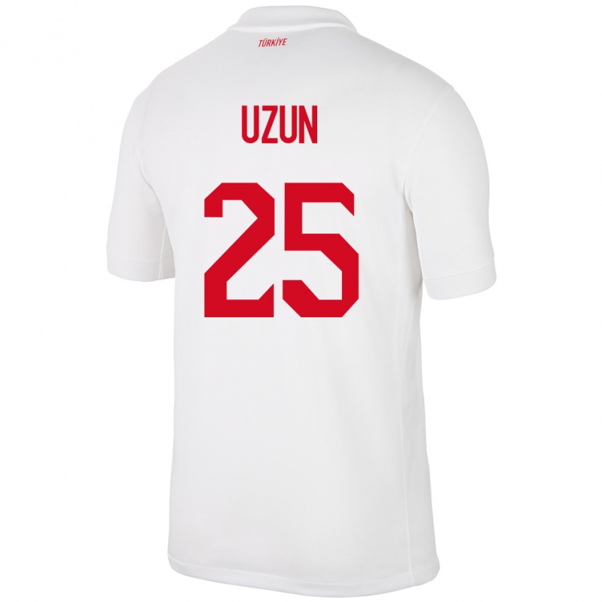 Férfi Törökország Can Uzun #25 Fehér Hazai Jersey 24-26 Mez Póló Ing