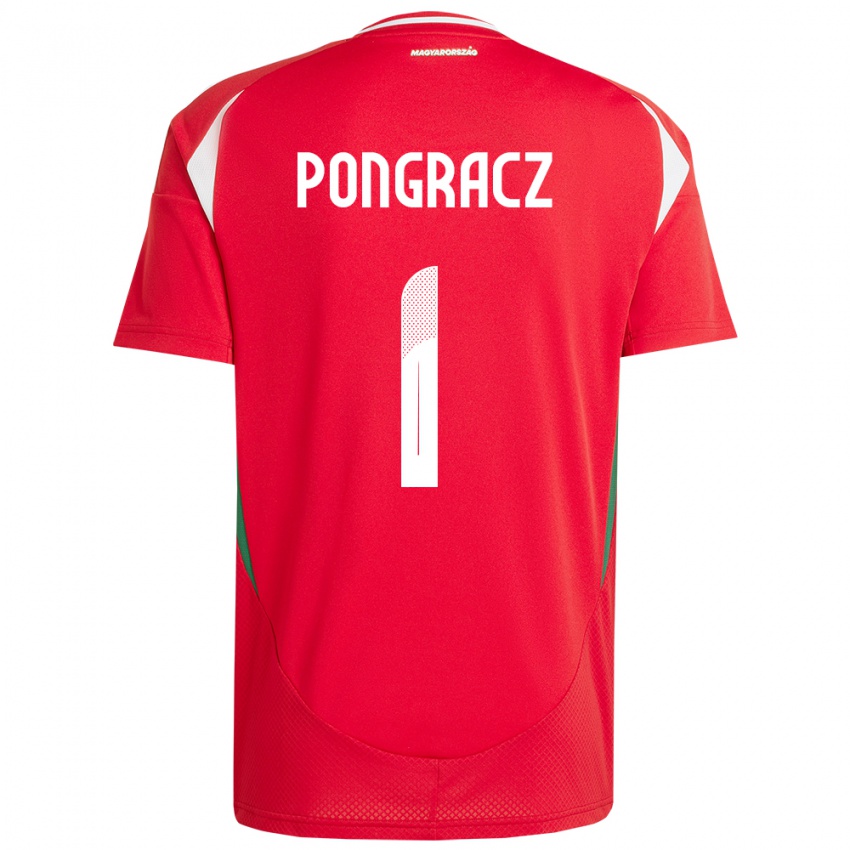 Férfi Magyarország Agness Pongracz #1 Piros Hazai Jersey 24-26 Mez Póló Ing