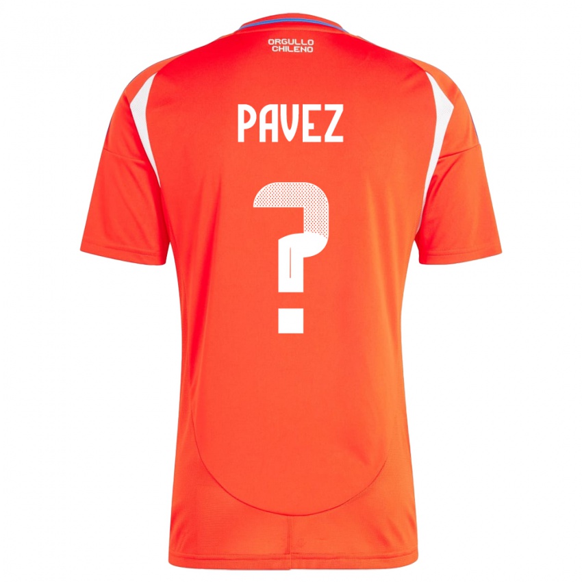 Férfi Chile Camila Pavez #0 Piros Hazai Jersey 24-26 Mez Póló Ing