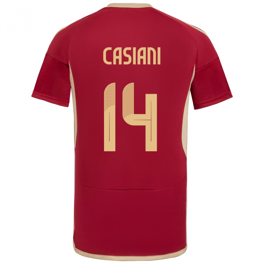 Férfi Venezuela Luis Casiani #14 Burgundia Hazai Jersey 24-26 Mez Póló Ing