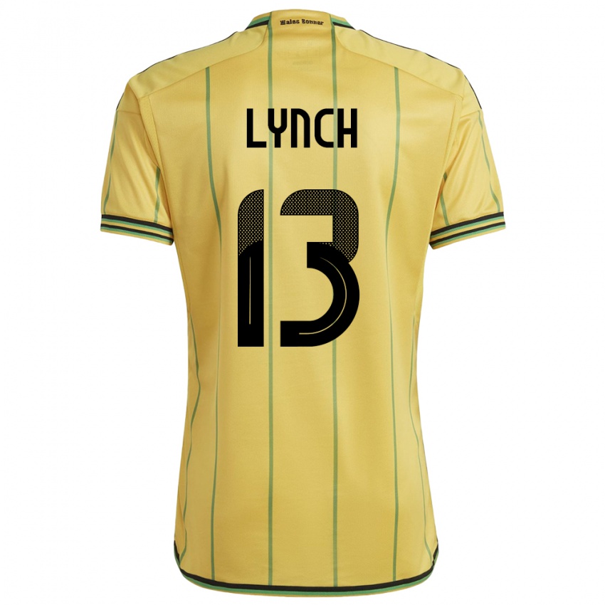 Férfi Jamaica Taywane Lynch #13 Sárga Hazai Jersey 24-26 Mez Póló Ing