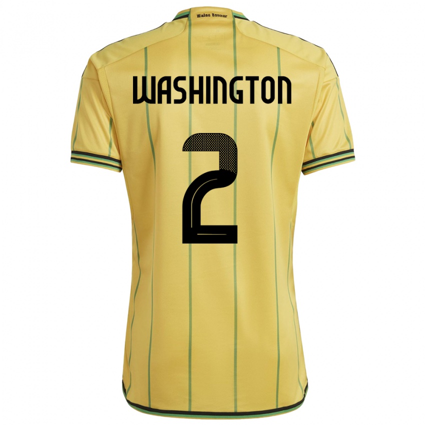 Férfi Jamaica Solai Washington #2 Sárga Hazai Jersey 24-26 Mez Póló Ing