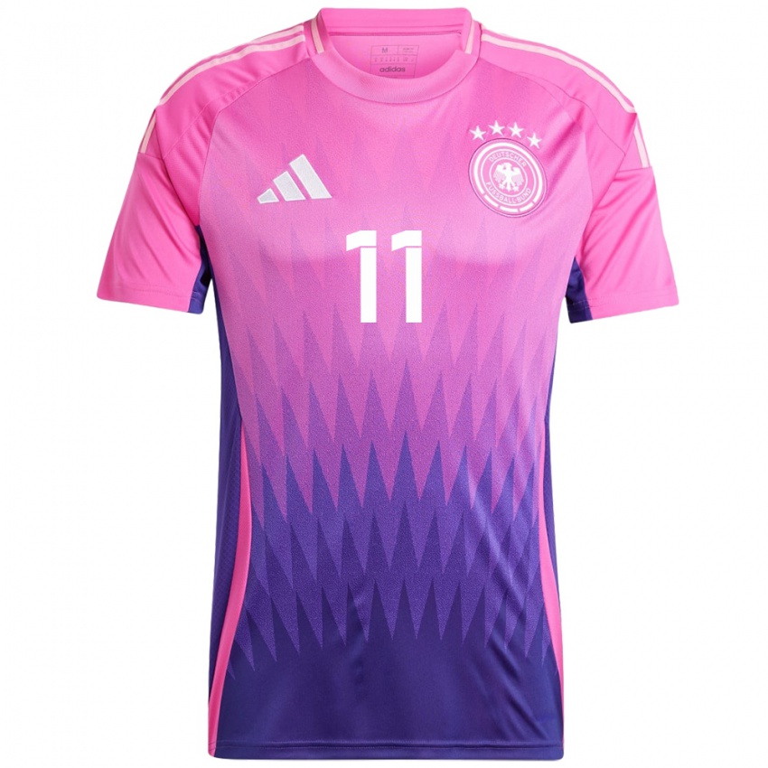 Férfi Németország Ramona Petzelberger #11 Pink Lila Idegenbeli Jersey 24-26 Mez Póló Ing