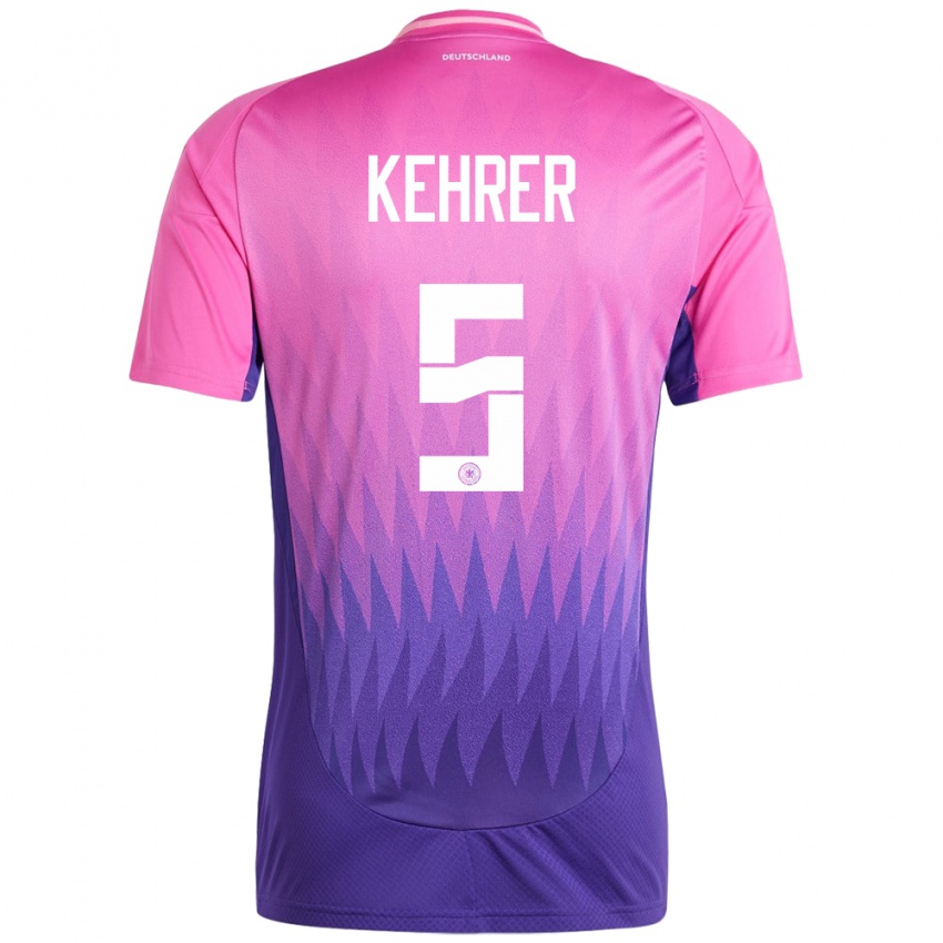 Férfi Németország Thilo Kehrer #5 Pink Lila Idegenbeli Jersey 24-26 Mez Póló Ing