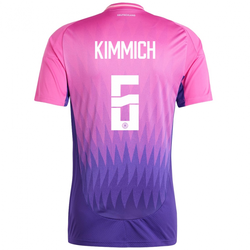 Férfi Németország Joshua Kimmich #6 Pink Lila Idegenbeli Jersey 24-26 Mez Póló Ing