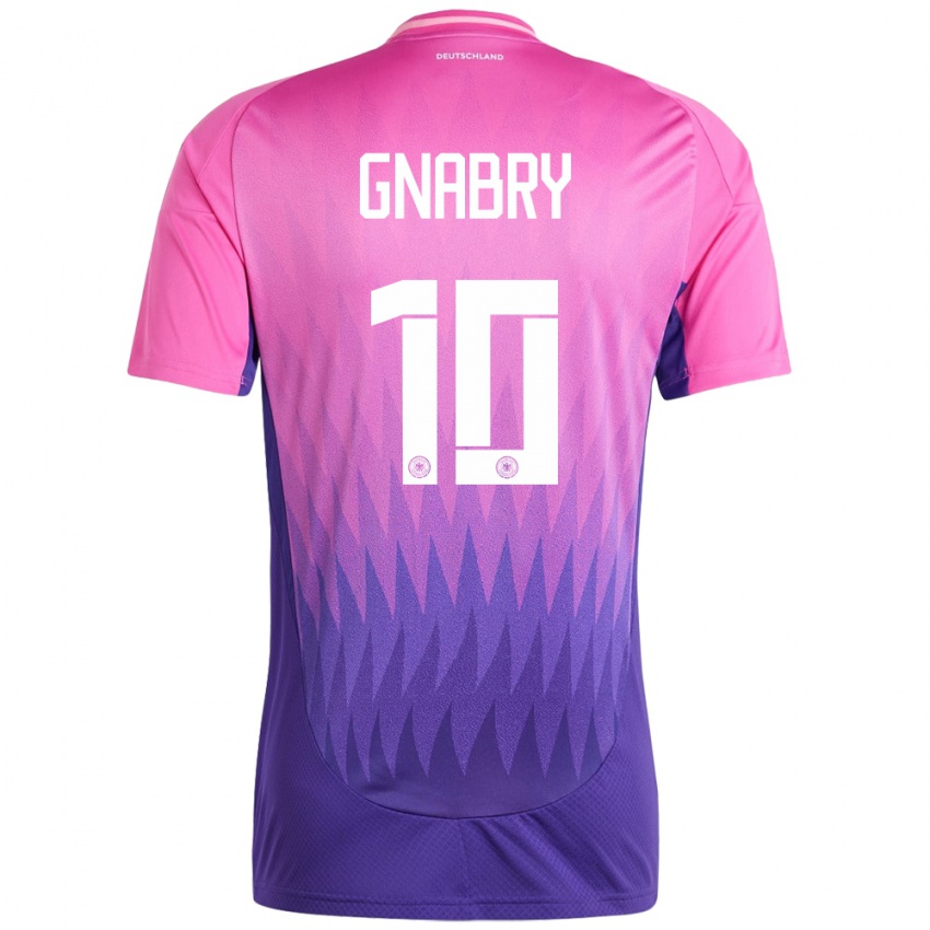 Férfi Németország Serge Gnabry #10 Pink Lila Idegenbeli Jersey 24-26 Mez Póló Ing