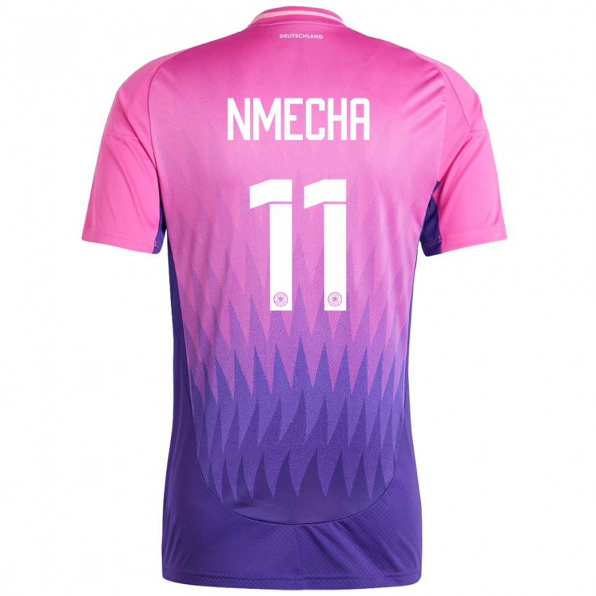 Férfi Németország Lukas Nmecha #11 Pink Lila Idegenbeli Jersey 24-26 Mez Póló Ing