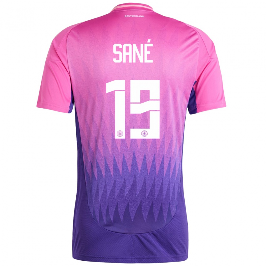 Férfi Németország Leroy Sane #19 Pink Lila Idegenbeli Jersey 24-26 Mez Póló Ing