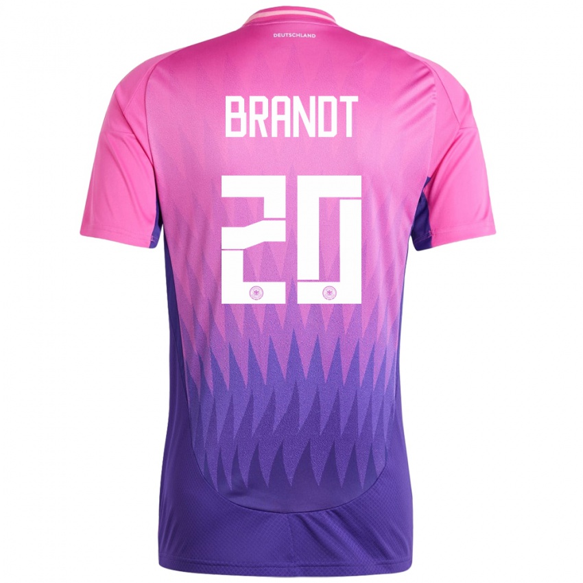 Férfi Németország Julian Brandt #20 Pink Lila Idegenbeli Jersey 24-26 Mez Póló Ing