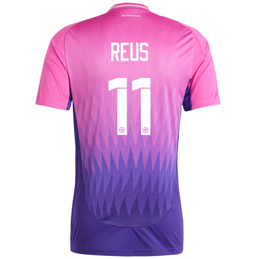 Férfi Németország Marco Reus #11 Pink Lila Idegenbeli Jersey 24-26 Mez Póló Ing