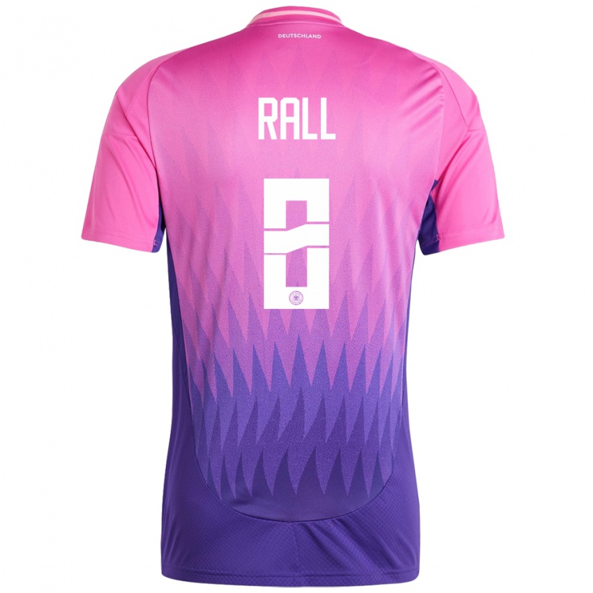 Férfi Németország Maximiliane Rall #8 Pink Lila Idegenbeli Jersey 24-26 Mez Póló Ing