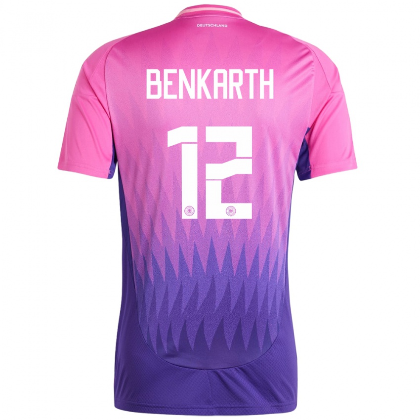 Férfi Németország Laura Benkarth #12 Pink Lila Idegenbeli Jersey 24-26 Mez Póló Ing