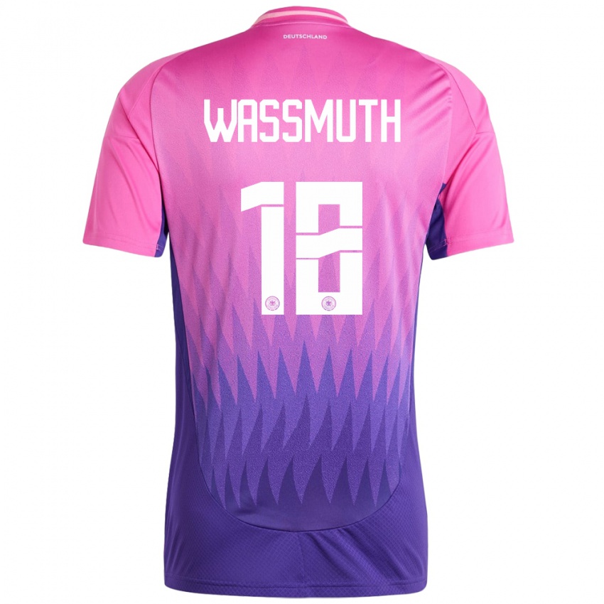 Férfi Németország Tabea Wabmuth #18 Pink Lila Idegenbeli Jersey 24-26 Mez Póló Ing