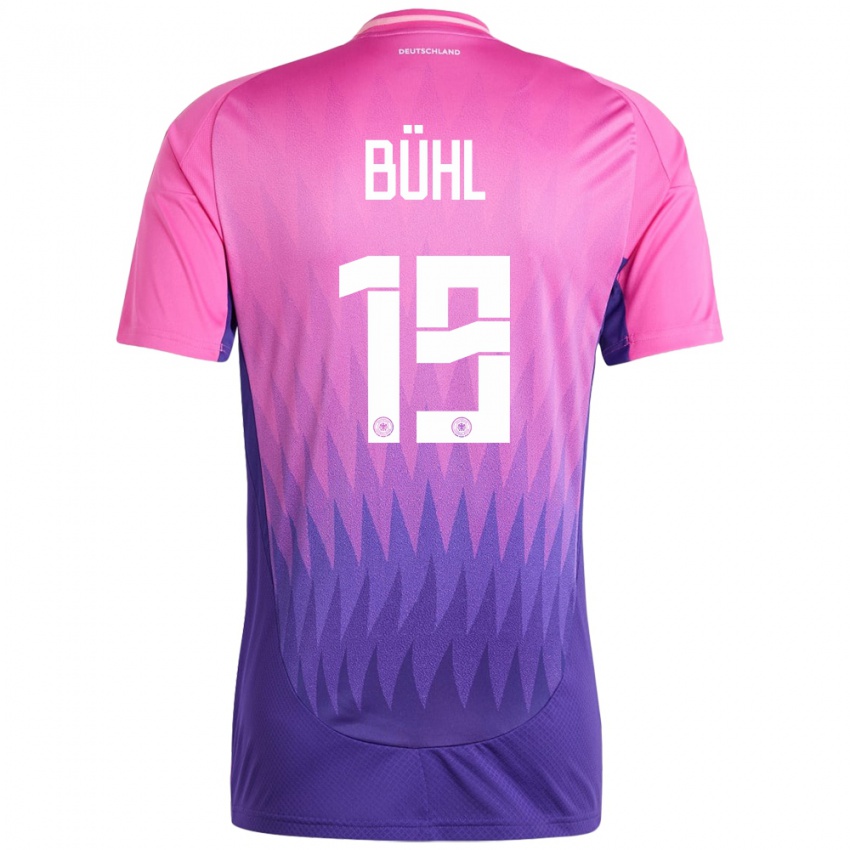 Férfi Németország Klara Buhl #19 Pink Lila Idegenbeli Jersey 24-26 Mez Póló Ing