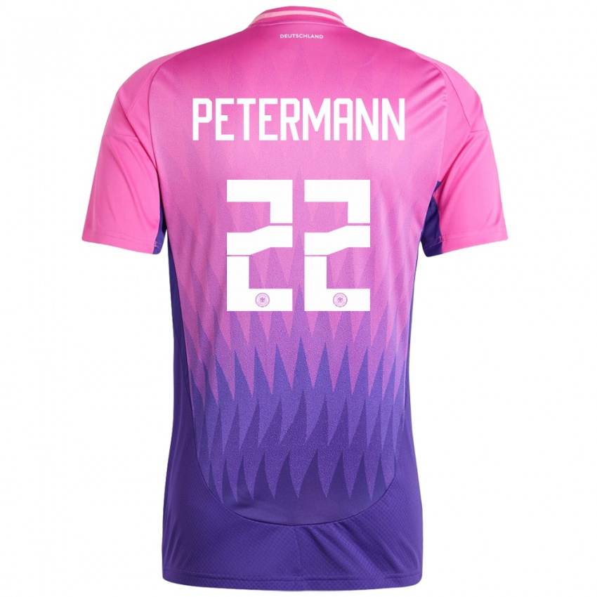 Férfi Németország Lena Petermann #22 Pink Lila Idegenbeli Jersey 24-26 Mez Póló Ing