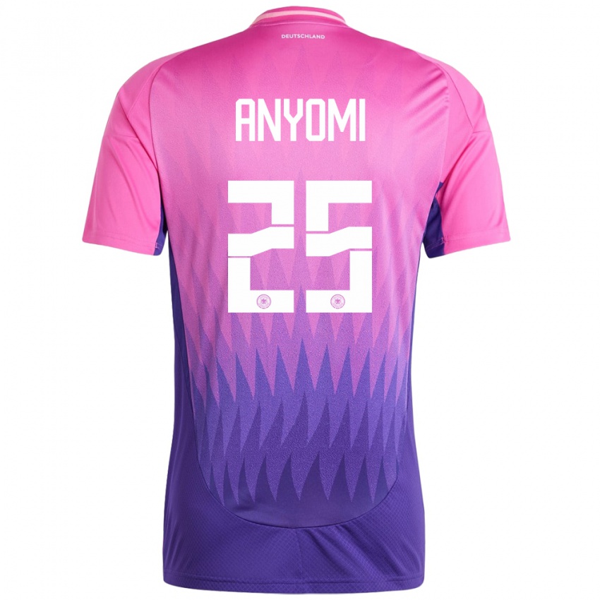 Férfi Németország Nicole Anyomi #25 Pink Lila Idegenbeli Jersey 24-26 Mez Póló Ing