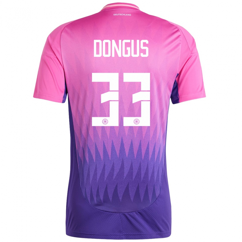 Férfi Németország Fabienne Dongus #33 Pink Lila Idegenbeli Jersey 24-26 Mez Póló Ing