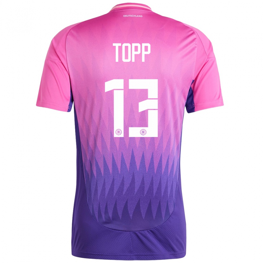 Férfi Németország Keke Topp #13 Pink Lila Idegenbeli Jersey 24-26 Mez Póló Ing