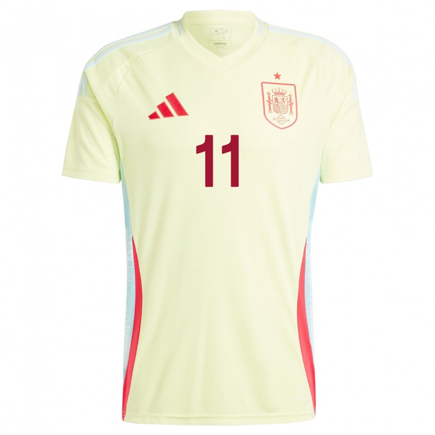 Férfi Spanyolország Alexia Putellas #11 Sárga Idegenbeli Jersey 24-26 Mez Póló Ing