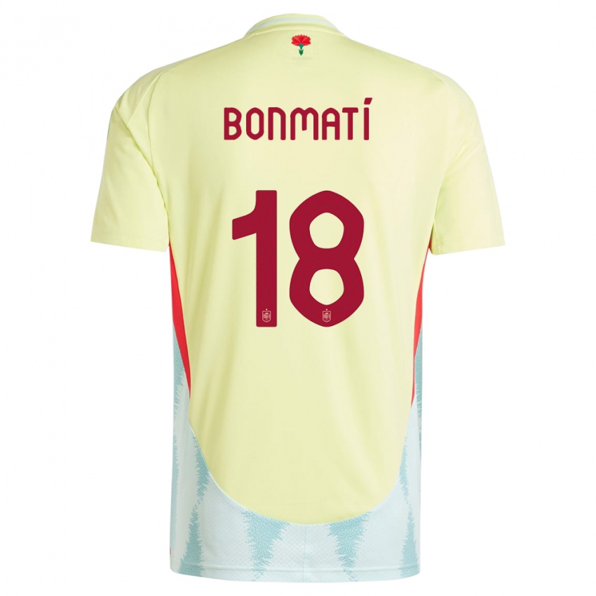 Férfi Spanyolország Aitana Bonmati #18 Sárga Idegenbeli Jersey 24-26 Mez Póló Ing