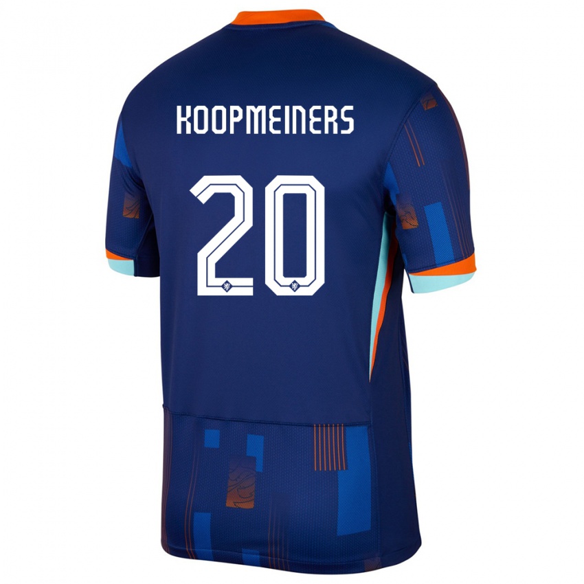 Férfi Hollandia Teun Koopmeiners #20 Kék Idegenbeli Jersey 24-26 Mez Póló Ing