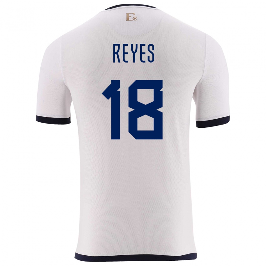 Férfi Ecuador Ashley Reyes #18 Fehér Idegenbeli Jersey 24-26 Mez Póló Ing