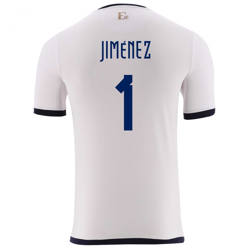 Férfi Ecuador Tony Jimenez #1 Fehér Idegenbeli Jersey 24-26 Mez Póló Ing