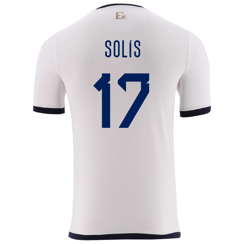 Férfi Ecuador Mathias Solis #17 Fehér Idegenbeli Jersey 24-26 Mez Póló Ing