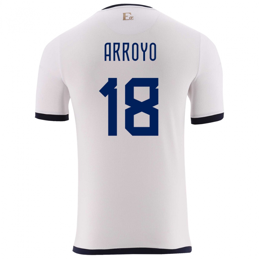 Férfi Ecuador Jean Arroyo #18 Fehér Idegenbeli Jersey 24-26 Mez Póló Ing