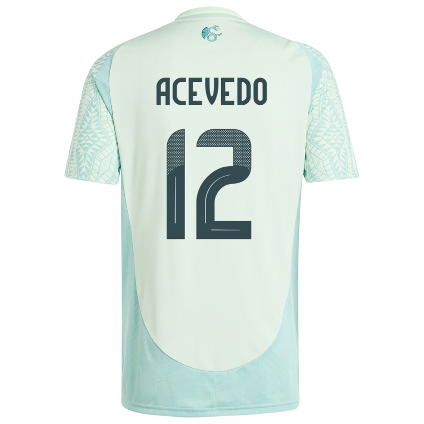 Férfi Mexikó Carlos Acevedo #12 Vászonzöld Idegenbeli Jersey 24-26 Mez Póló Ing