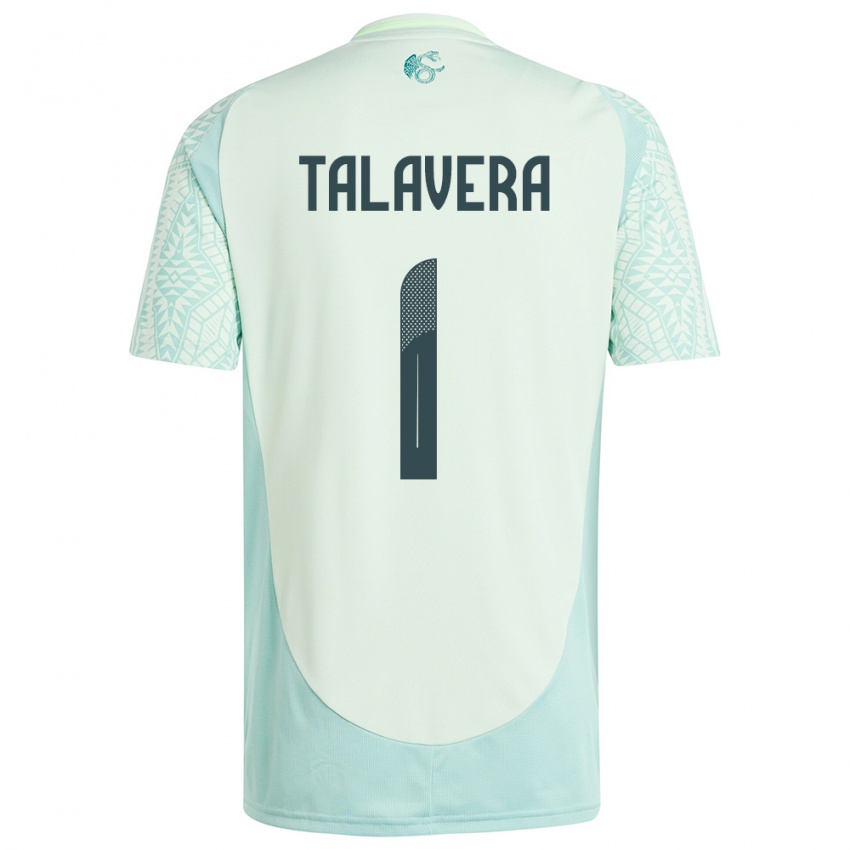 Férfi Mexikó Alfredo Talavera #1 Vászonzöld Idegenbeli Jersey 24-26 Mez Póló Ing