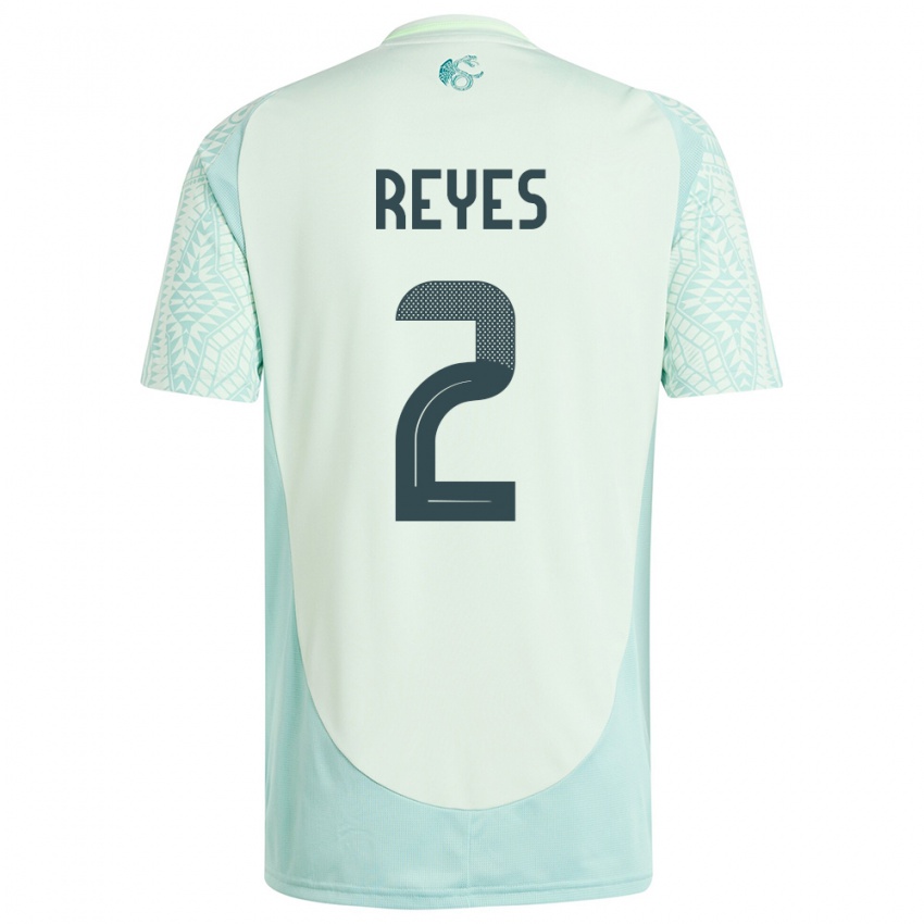 Férfi Mexikó Luis Reyes #2 Vászonzöld Idegenbeli Jersey 24-26 Mez Póló Ing