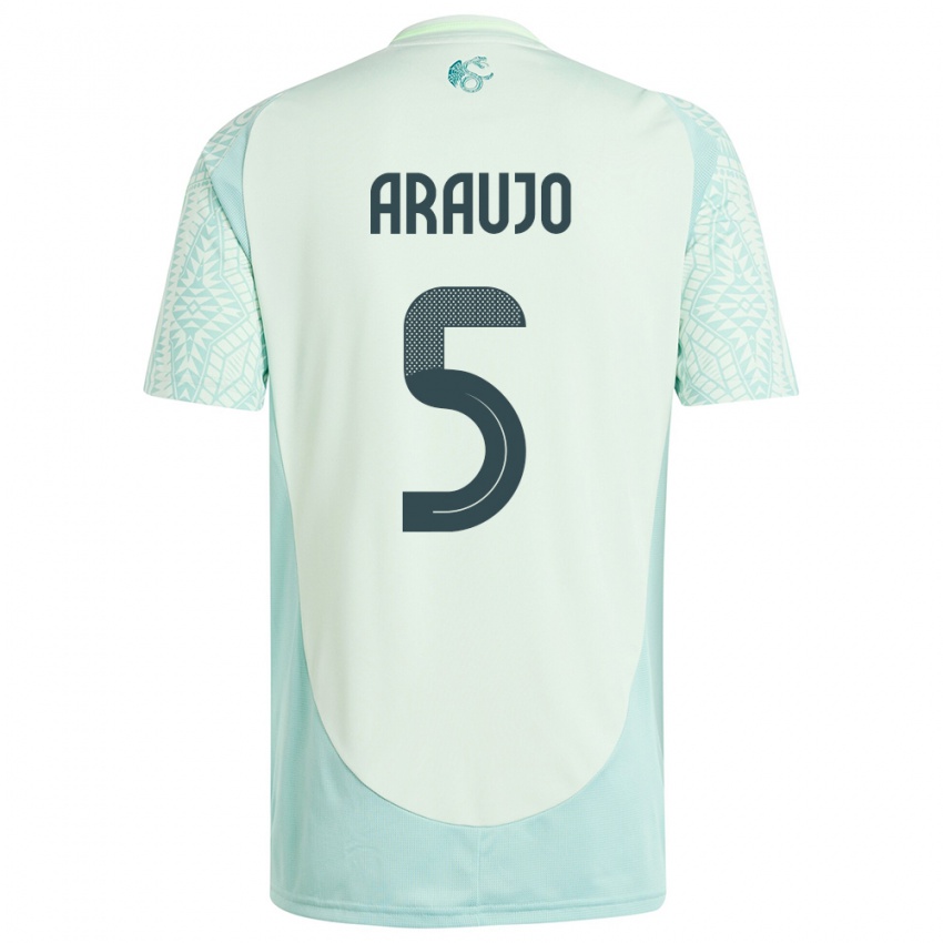 Férfi Mexikó Julian Araujo #5 Vászonzöld Idegenbeli Jersey 24-26 Mez Póló Ing