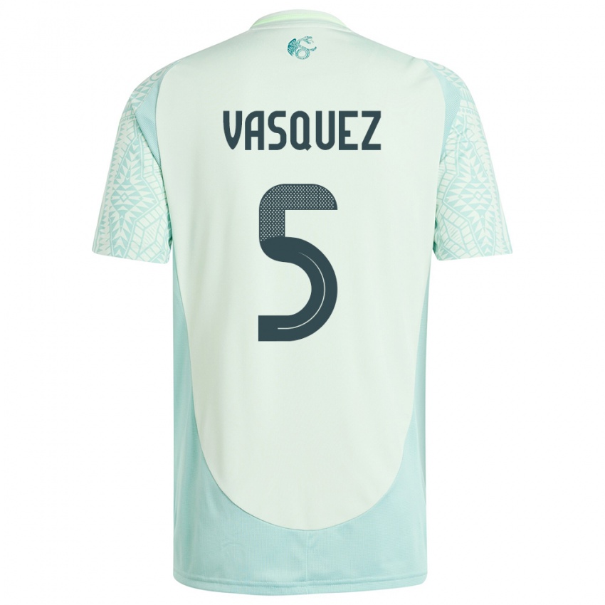 Férfi Mexikó Johan Vasquez #5 Vászonzöld Idegenbeli Jersey 24-26 Mez Póló Ing