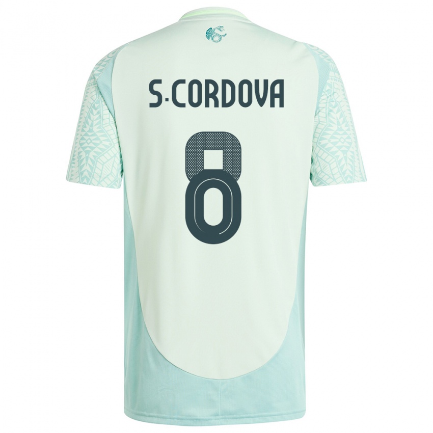 Férfi Mexikó Sebastian Cordova #8 Vászonzöld Idegenbeli Jersey 24-26 Mez Póló Ing