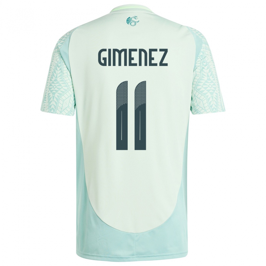 Férfi Mexikó Santiago Gimenez #11 Vászonzöld Idegenbeli Jersey 24-26 Mez Póló Ing