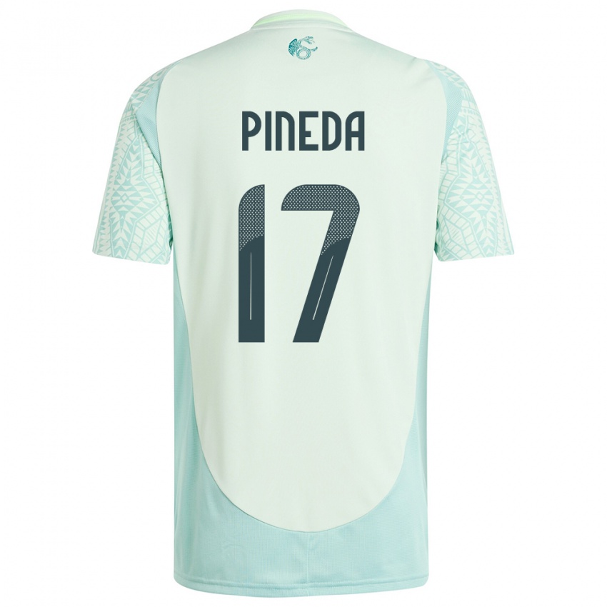 Férfi Mexikó Orbelin Pineda #17 Vászonzöld Idegenbeli Jersey 24-26 Mez Póló Ing