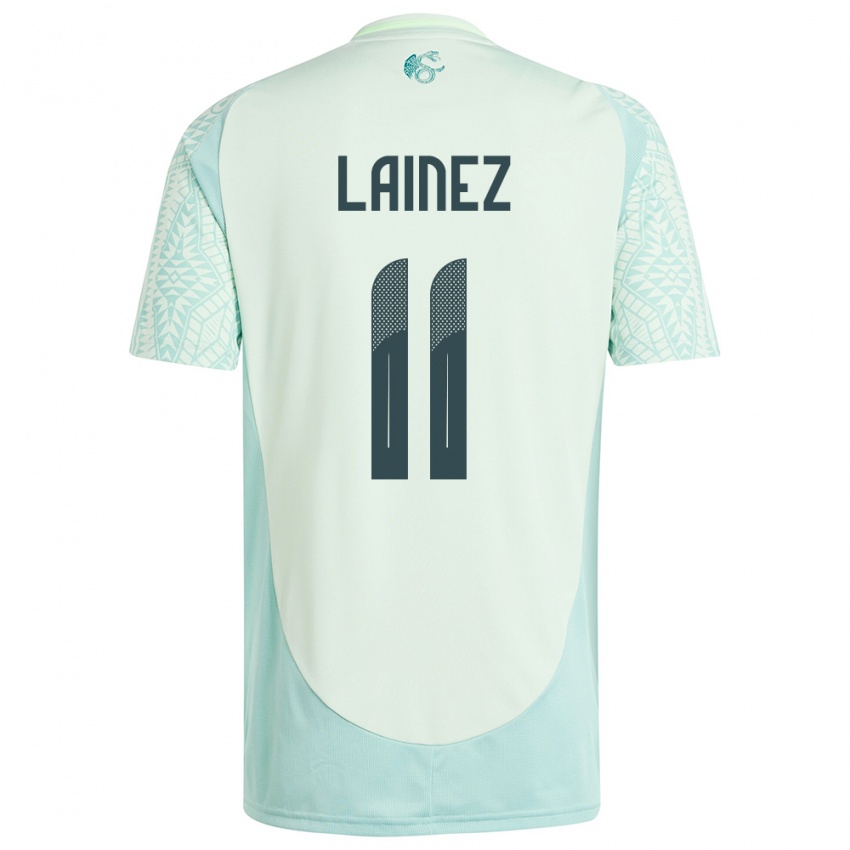 Férfi Mexikó Diego Lainez #11 Vászonzöld Idegenbeli Jersey 24-26 Mez Póló Ing