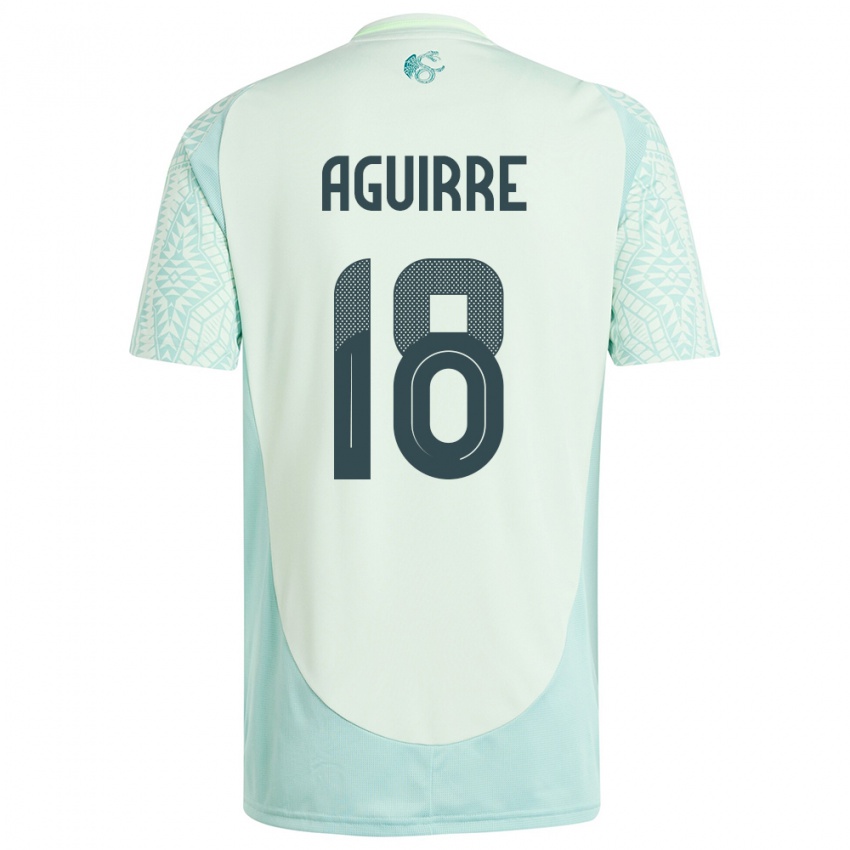 Férfi Mexikó Eduardo Aguirre #18 Vászonzöld Idegenbeli Jersey 24-26 Mez Póló Ing