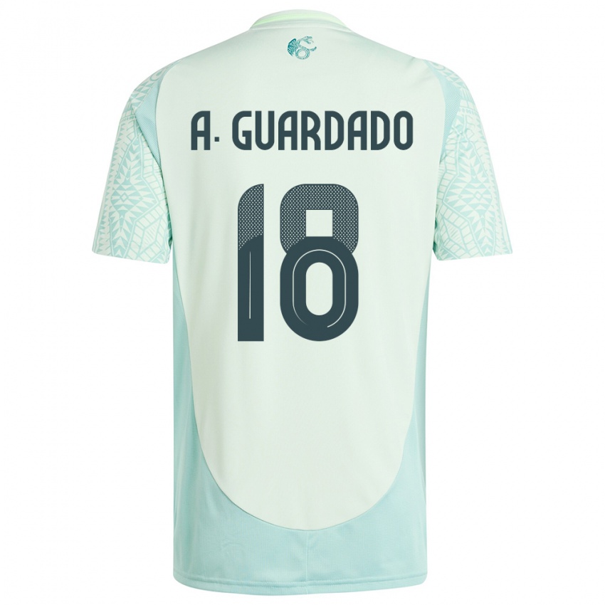 Férfi Mexikó Andres Guardado #18 Vászonzöld Idegenbeli Jersey 24-26 Mez Póló Ing