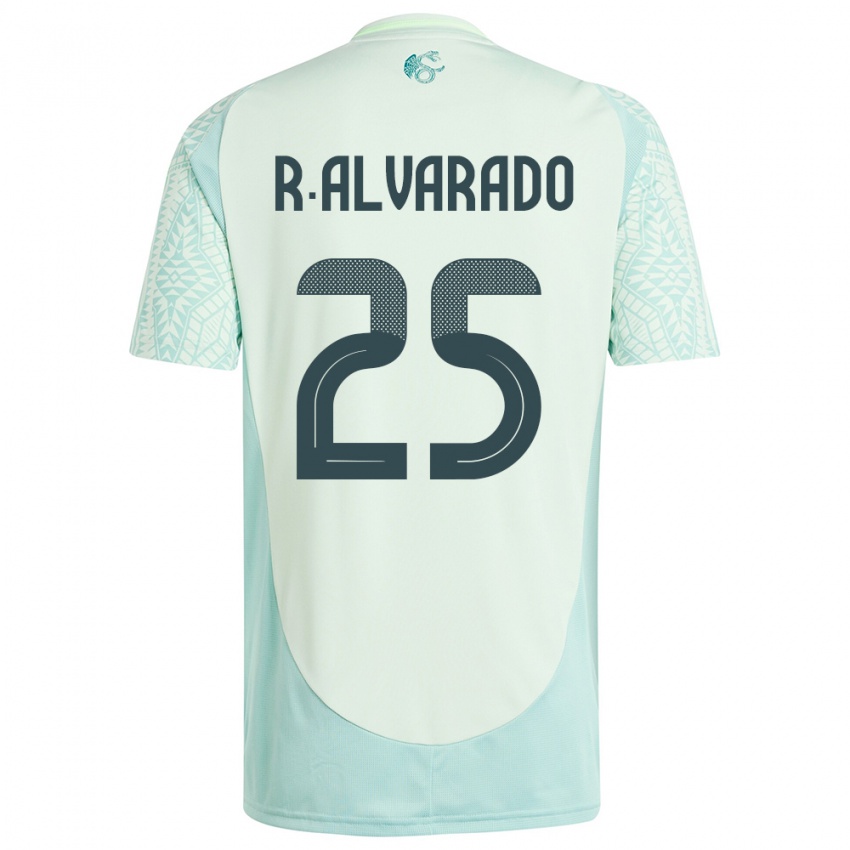 Férfi Mexikó Roberto Alvarado #25 Vászonzöld Idegenbeli Jersey 24-26 Mez Póló Ing