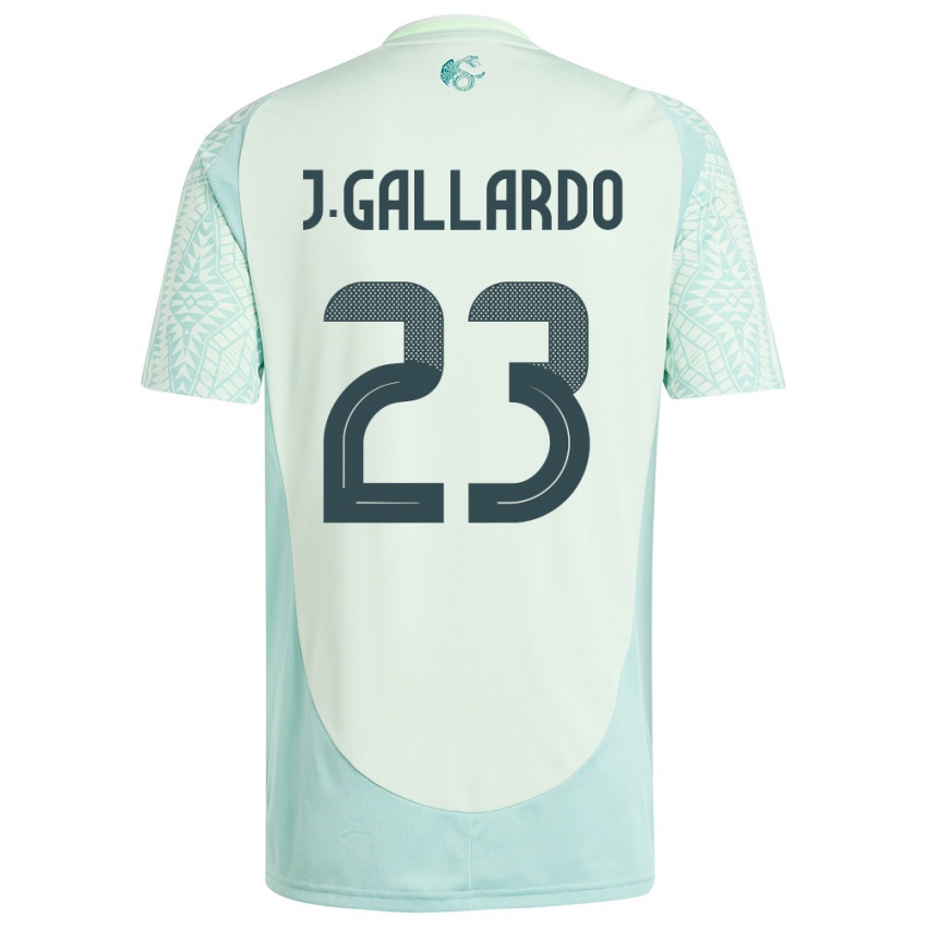 Férfi Mexikó Jesus Gallardo #23 Vászonzöld Idegenbeli Jersey 24-26 Mez Póló Ing