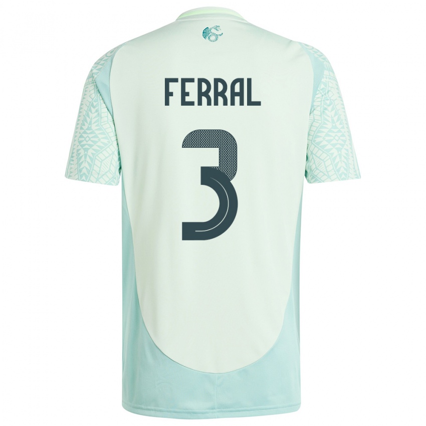 Férfi Mexikó Cristina Ferral #3 Vászonzöld Idegenbeli Jersey 24-26 Mez Póló Ing