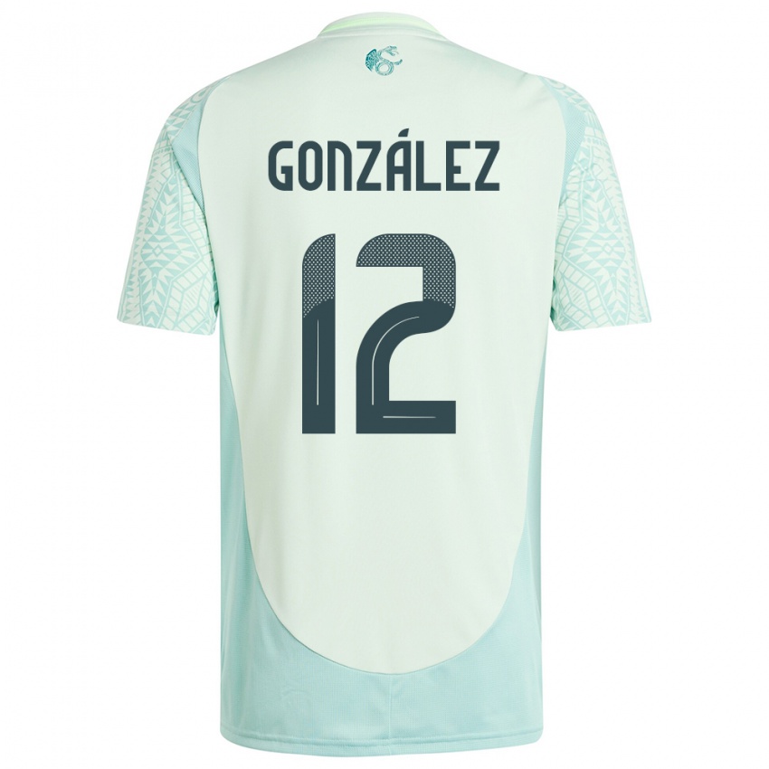 Férfi Mexikó Itzel Gonzalez #12 Vászonzöld Idegenbeli Jersey 24-26 Mez Póló Ing