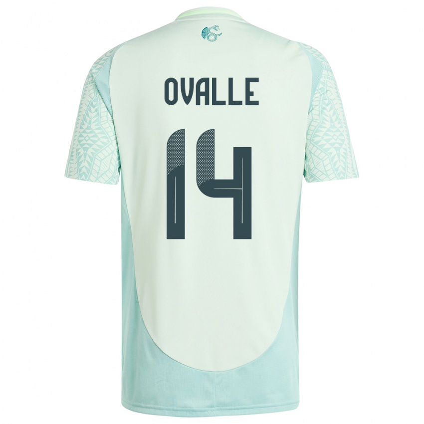 Férfi Mexikó Jacqueline Ovalle #14 Vászonzöld Idegenbeli Jersey 24-26 Mez Póló Ing