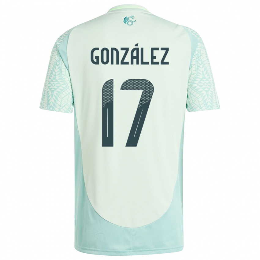 Férfi Mexikó Alison Gonzalez #17 Vászonzöld Idegenbeli Jersey 24-26 Mez Póló Ing